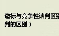 邀标与竞争性谈判区别（邀请招标和竞争性谈判的区别）
