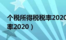 个税所得税税率2020怎么算（个税所得税税率2020）