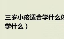 三岁小孩适合学什么体育项目（三岁小孩适合学什么）