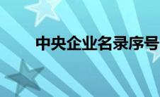 中央企业名录序号（中央企业名录）