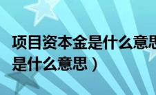 项目资本金是什么意思啊怎么算（项目资本金是什么意思）