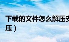 下载的文件怎么解压安装（下载的文件怎么解压）