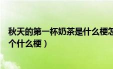 秋天的第一杯奶茶是什么梗怎么来的（秋天的第一杯奶茶是个什么梗）
