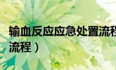 输血反应应急处置流程（输血反应应急预案及流程）