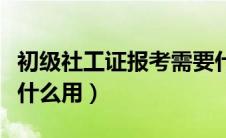 初级社工证报考需要什么条件（初级社工证有什么用）