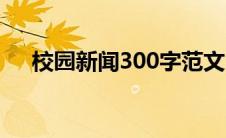 校园新闻300字范文（校园新闻300字）