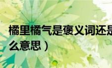 橘里橘气是褒义词还是贬义词（橘里橘气是什么意思）
