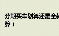 分期买车划算还是全款买车划算（分期买车划算）