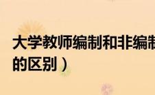 大学教师编制和非编制的区别（编制和非编制的区别）