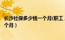 长沙社保多少钱一个月(职工 居民 灵活)（长沙社保多少钱一个月）