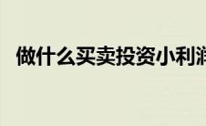 做什么买卖投资小利润大（投资小利润大）