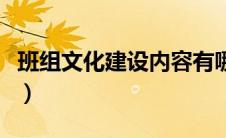 班组文化建设内容有哪些（班组文化建设内容）