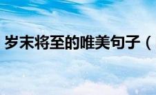 岁末将至的唯美句子（临近年关是什么意思）