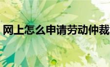 网上怎么申请劳动仲裁（怎么申请劳动仲裁）