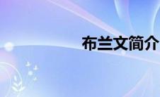 布兰文简介（布兰文）