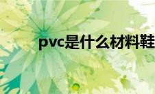 pvc是什么材料鞋底（pvc是什么）