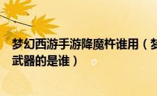 梦幻西游手游降魔杵谁用（梦幻西游手游使用降妖宝杖作为武器的是谁）