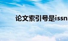 论文索引号是issn吗（论文索引号）