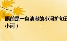 眼前是一条清澈的小河扩句五十字（扩句眼前是一条清澈的小河）