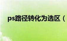 ps路径转化为选区（ps路径转换为选区）