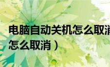 电脑自动关机怎么取消win11（电脑自动关机怎么取消）