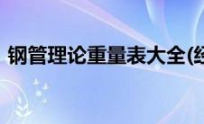 钢管理论重量表大全(经典)（钢管理论重量）