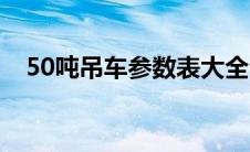 50吨吊车参数表大全（50吨吊车参数表）