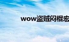 wow盗贼闷棍宏（闷棍抓贼宏）