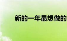 新的一年最想做的事（最想做的事）