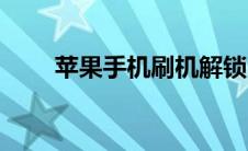 苹果手机刷机解锁（手机刷机解锁）