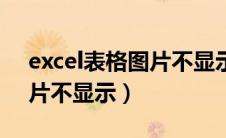 excel表格图片不显示怎么办（excel表格图片不显示）