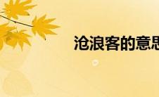 沧浪客的意思（沧浪客）