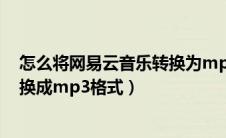 怎么将网易云音乐转换为mp3文件?（怎么把网易云音乐转换成mp3格式）