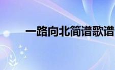 一路向北简谱歌谱（一路向北简谱）