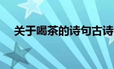 关于喝茶的诗句古诗（关于喝茶的诗句）