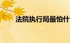 法院执行局最怕什么（法院执行局）