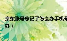京东账号忘记了怎么办手机号也换了（京东账号忘记了怎么办）