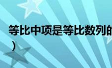 等比中项是等比数列的充要条件吗（等比中项）