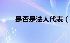 是否是法人代表（是否为法人企业）