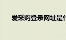 爱采购登录网址是什么（爱采购登录）