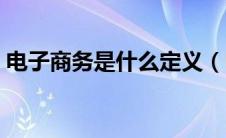 电子商务是什么定义（电子商务是什么概念）