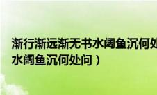 渐行渐远渐无书水阔鱼沉何处问意思爱情（渐行渐远渐无书水阔鱼沉何处问）