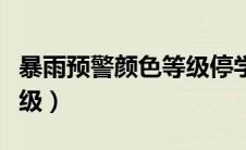 暴雨预警颜色等级停学停工（暴雨预警颜色等级）