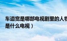 车道宽是哪部电视剧里的人物（有部电视剧主演是车道宽的是什么电视）