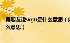 男朋友说wgn是什么意思（如果男友和你说了这个naive什么意思）