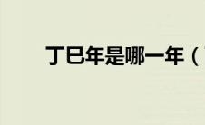 丁巳年是哪一年（丙辰年是哪一年）