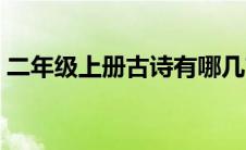 二年级上册古诗有哪几首（二年级上册古诗）