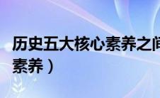 历史五大核心素养之间的关系（历史五大核心素养）