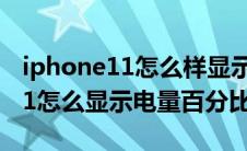 iphone11怎么样显示电量百分比（iphone11怎么显示电量百分比）