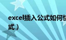 excel插入公式如何快速下拉（excel插入公式）